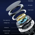 Car Magnetic Wireless Charging Cell Phone Holder With Ambient Light - Image 5