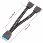 Computer Motherboard 19 Pin USB3.0 One To Two Extension Cable - Image 3