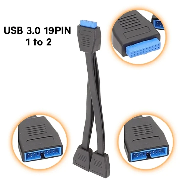 TBD06048259_B3.webp Computer Motherboard 19 Pin USB3.0 One To Two Extension Cable - Image 4