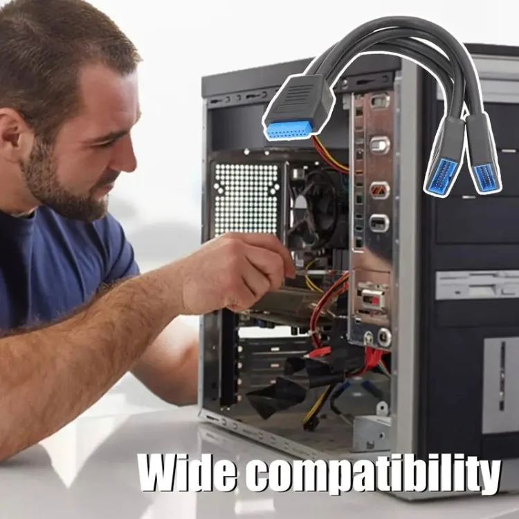 TBD06048259_B5.webp Computer Motherboard 19 Pin USB3.0 One To Two Extension Cable - Image 6