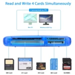 Onefavor All-In-One Card Reader Support SM / XD / SD / MMC / MS / CF Card - Image 2