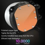 COOLMOON CM-YM-240T Digital ARGB Lens Edition Integrated Water Cooling CPU Cooler Temperature Display CPU Fan - Image 11
