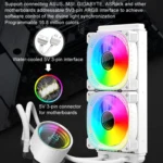 COOLMOON CM-YM-240T Digital ARGB Lens Edition Integrated Water Cooling CPU Cooler Temperature Display CPU Fan - Image 4