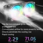 COOLMOON CM-YM-240T Digital ARGB Lens Edition Integrated Water Cooling CPU Cooler Temperature Display CPU Fan - Image 8