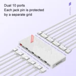 COOLMOON AM10 ARGB+PWM Dual 10 Ports Temperature Control Splitter Case Fan 5V 3Pin HUB - Image 3