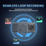 3 Camera Lens 3-inch IPS Screen WiFi Car Dash Cam 1080P Night Vision Dash Camera for Cars - Image 9