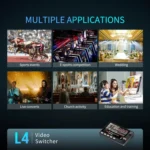 FEELWORLD L4 Multi-Camera Video Mixer Switcher 10.1" Touch Screen USB 3.0 Fast Streaming - Image 12