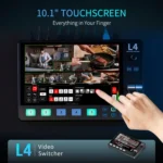 FEELWORLD L4 Multi-Camera Video Mixer Switcher 10.1" Touch Screen USB 3.0 Fast Streaming - Image 4
