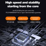 Blueendless M2815SN M.2 Dual Protocol Type-C 3.1 Mobile Hard Disk Box Laptop External SSD - Image 5