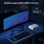 HYSTOU P09B-J4125-4L 8GB DDR4+128GB SSD Industrial Computer Soft Route From 2.5G Multi -Network HTPC Server Mini Console - Image 9