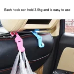 2pcs Mini Car Seat Back Plastic Hook - Image 6