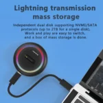 Blueendless SD03C M.2 NVMe / NGFF Dual-Protocol SSD Base With RGB Color Light - Image 7