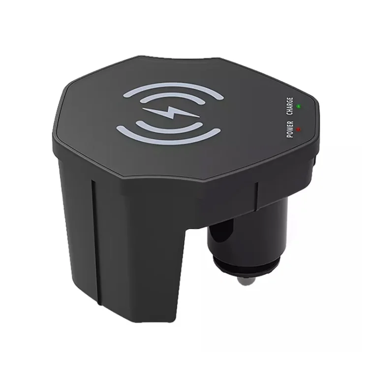 TBD0604906201.webp 15W Car Cigarette Lighter Magnetic Wireless Charger, For Left And Right Driving - Image 1