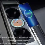 15W Car Cigarette Lighter Magnetic Wireless Charger, For Left And Right Driving - Image 4