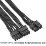 For EVGA 10Pin / 18Pin To 24Pin Flat Cable Module Cable Graphics Card Block Cord - Image 3