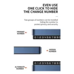 Metal Hidden Temporary Parking Number Plate Ornaments - Image 4