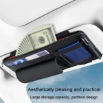 Multi-functional Car Sunshade Sunglasses ID Ticket Storage Bag Car Sun Visor Eyeglasses Case - Image 5