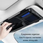 Multi-functional Car Sunshade Sunglasses ID Ticket Storage Bag Car Sun Visor Eyeglasses Case - Image 6