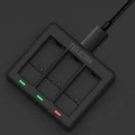 TELESIN GP-BCG-902 Battery 3 Slots Charger For GoPro HERO12 Black / HERO11 Black / HERO10 Black / HERO9 Black - Image 2