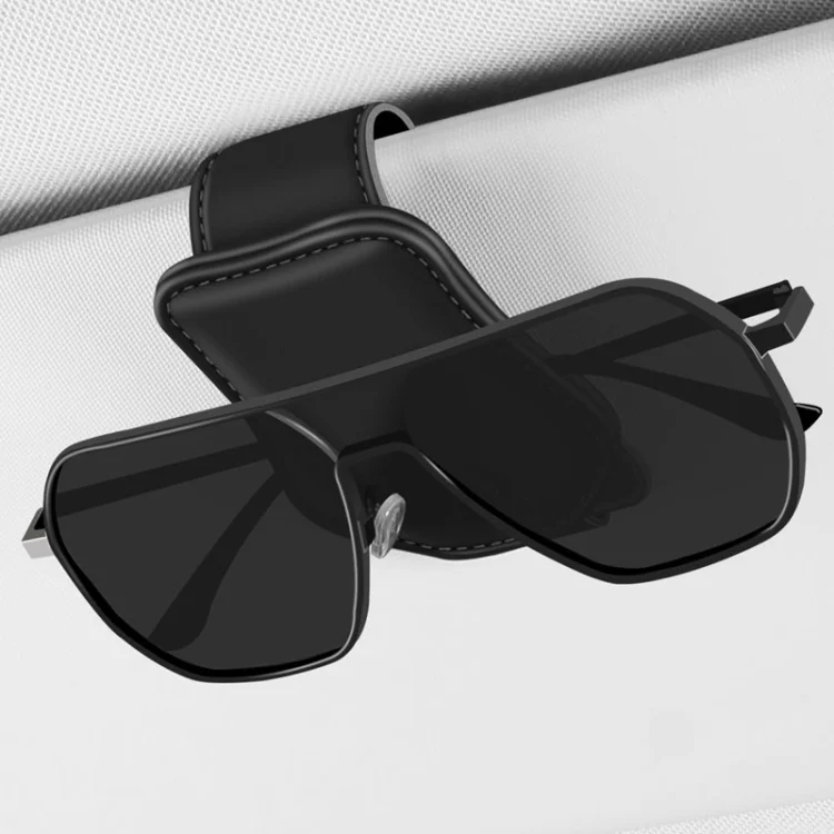 TBD06049211_B1.webp Car Eyeglasses Clip Car Leather Magnetic Closure Sunglasses Storage Bag - Image 2