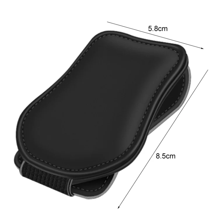TBD06049211_B2.webp Car Eyeglasses Clip Car Leather Magnetic Closure Sunglasses Storage Bag - Image 3