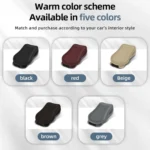Car Eyeglasses Clip Car Leather Magnetic Closure Sunglasses Storage Bag - Image 4