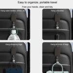 Car Seat Hook Multi-function Leather Seatback Hanger Car Interior Supplies - Image 9