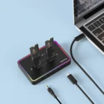 Blueendless M.2 Dual-Slot Hard Drive Base Solid State Hard Drive Box, US Plug - Image 4