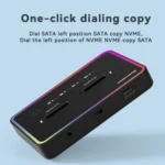 Blueendless M.2 Dual-Slot Hard Drive Base Solid State Hard Drive Box, US Plug - Image 6