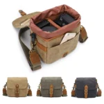Retro Camera Canvas Bag Shoulder Messenger Bag Travel Portable Case - Image 2