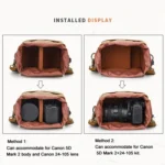 Retro Camera Canvas Bag Shoulder Messenger Bag Travel Portable Case - Image 4