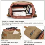 Retro Camera Canvas Bag Shoulder Messenger Bag Travel Portable Case - Image 5