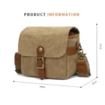 Retro Camera Canvas Bag Shoulder Messenger Bag Travel Portable Case - Image 8