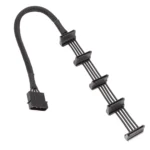 18AWG Large 4Pin Sleeve Grid 1 To 5 SATA Hard Drive Cage Cable - Image 2