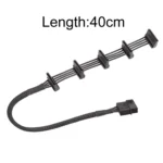 18AWG Large 4Pin Sleeve Grid 1 To 5 SATA Hard Drive Cage Cable - Image 3
