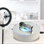 15cm Spinning Display Stand with Gradient Color Lights for Glass Art - Image 2