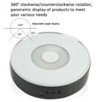 15cm Spinning Display Stand with Gradient Color Lights for Glass Art - Image 3