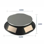 14cm Solar Energy Spinning Display Stand with LED Light for Jewelry Crystal Product Display - Image 3
