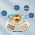 14cm Solar Energy Spinning Display Stand with LED Light for Jewelry Crystal Product Display - Image 4
