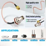 SMA Male To BNC Waterproof Female RG316 Coaxial RF Adapter Cable - Image 5