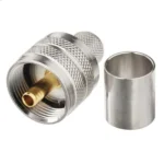 10pcs /Pack UHF Male Crimp Adapter RF Copper Shaft Connector - Image 2