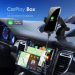 Fast Charging Retractable Recharging Cell Phone Holder With Wireless CarPlay Android Auto Function - Image 15