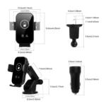 Fast Charging Retractable Recharging Cell Phone Holder With Wireless CarPlay Android Auto Function - Image 3