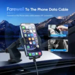 Fast Charging Retractable Recharging Cell Phone Holder With Wireless CarPlay Android Auto Function - Image 10