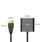 JINGHUA HDMI To VGA Adapter Cable Laptop Video Converter - Image 2