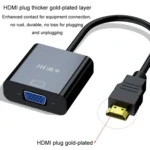 JINGHUA HDMI To VGA Adapter Cable Laptop Video Converter - Image 3