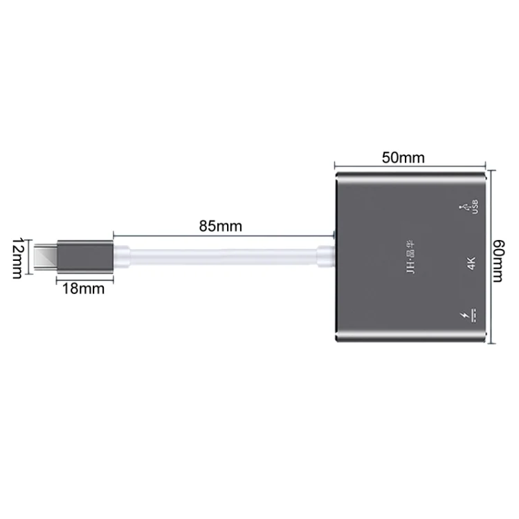 TBD06049796_1.webp JINGHUA Z330 3 In 1 Type-C Docking Station HDMI 4K Adapter USB3.0 Interface Converter - Image 2