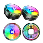 LED Colorful Light 4Pin Cooler Desktop CPU Cooling Fan - Image 2