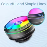 LED Colorful Light 4Pin Cooler Desktop CPU Cooling Fan - Image 4