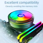 LED Colorful Light 4Pin Cooler Desktop CPU Cooling Fan - Image 5